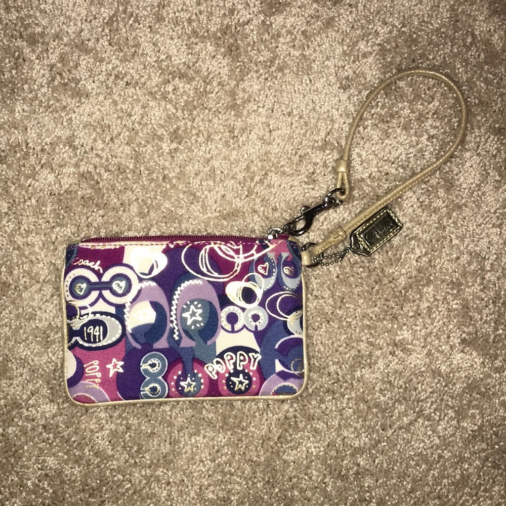 Coach poppy wristlet